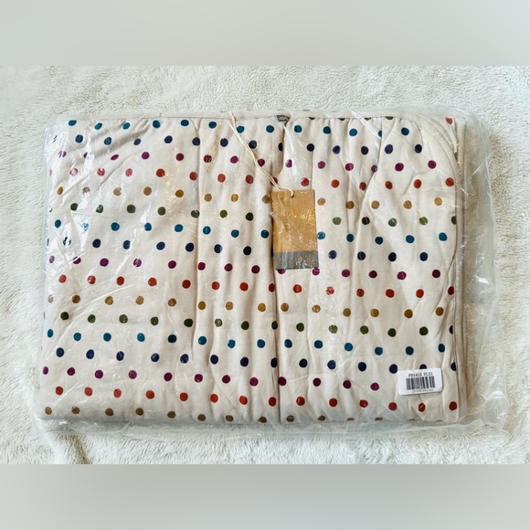 NIB Kyte Oat Polka Dot Toddler Blanket - Picture 2 of 2